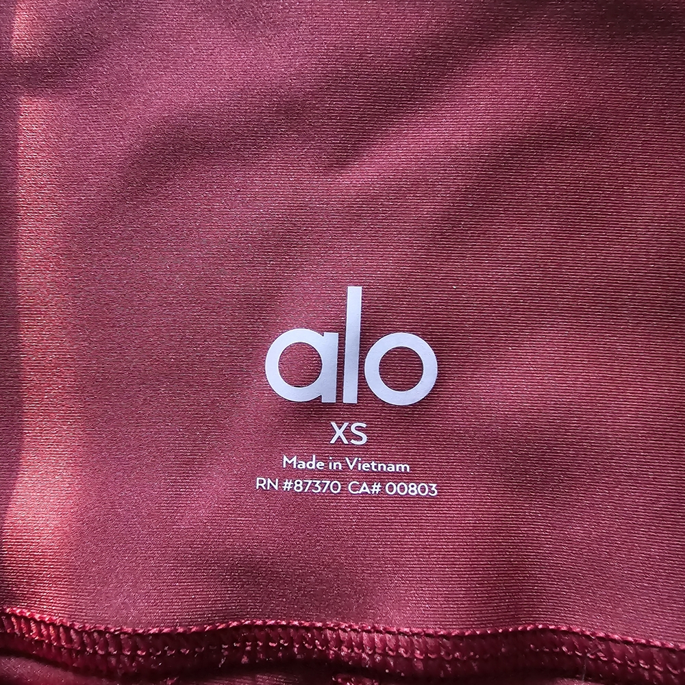 ALO Yoga Maroon Leggings Size XS - Picture 5 of 7